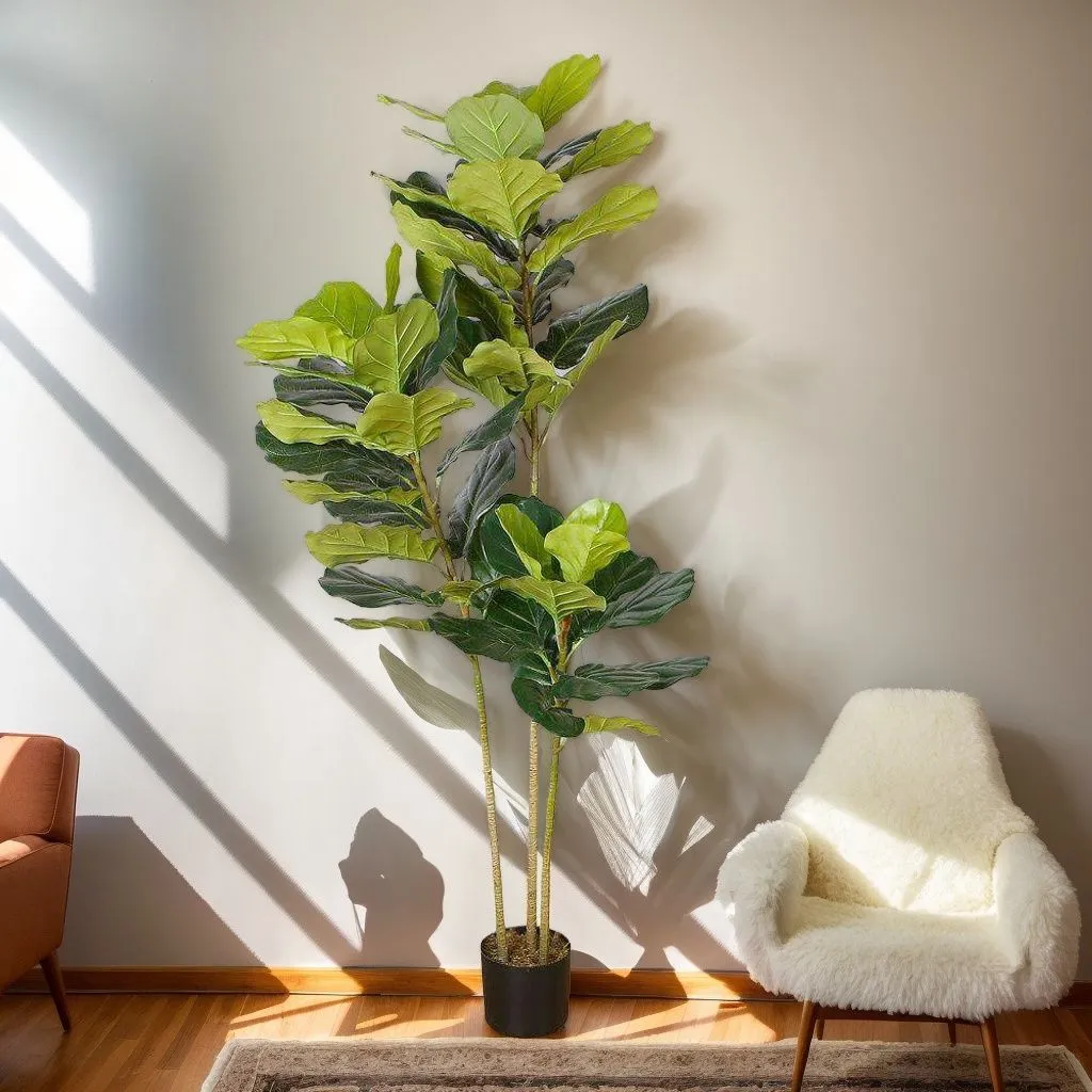 Lyrata Piddle Leaf Potted Plant (أحجام متعددة)