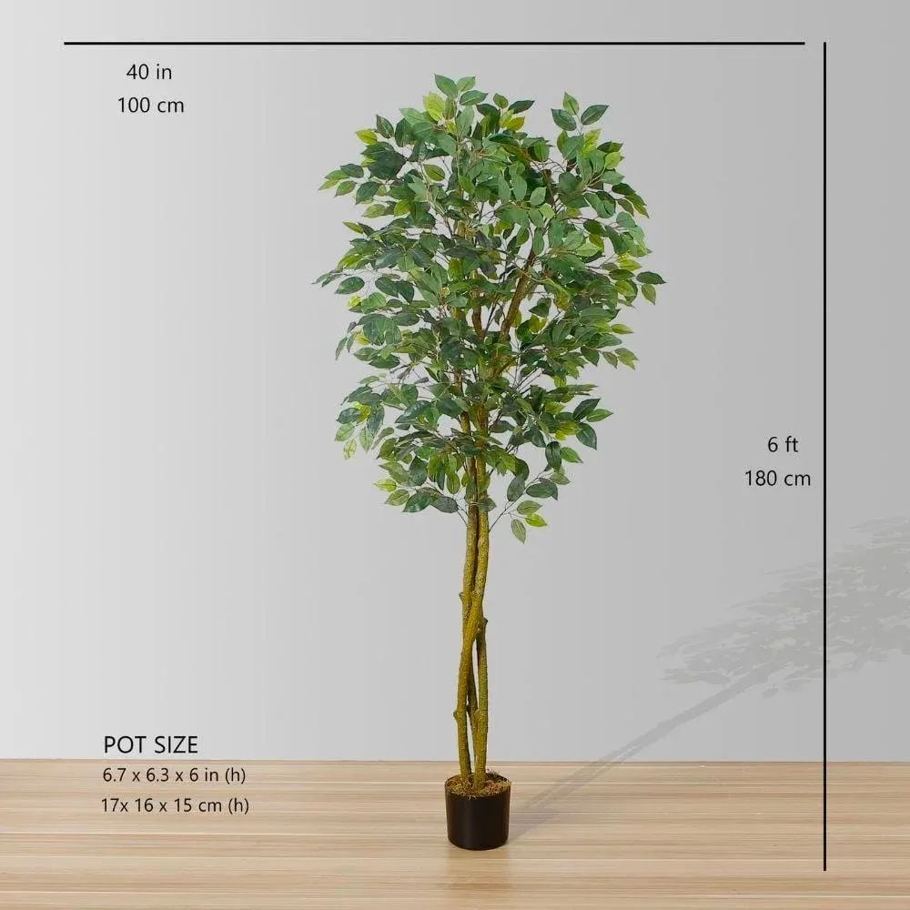 النبات المصطنع لشجرة Ficus Potted (أحجام متعددة)