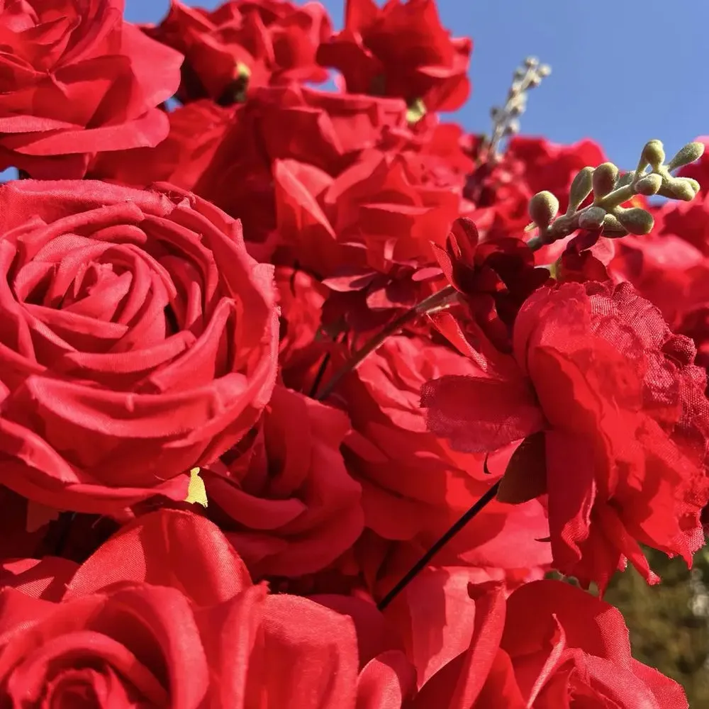 ybliouke زهرة جدار النسيج المتداول ستارة الستار