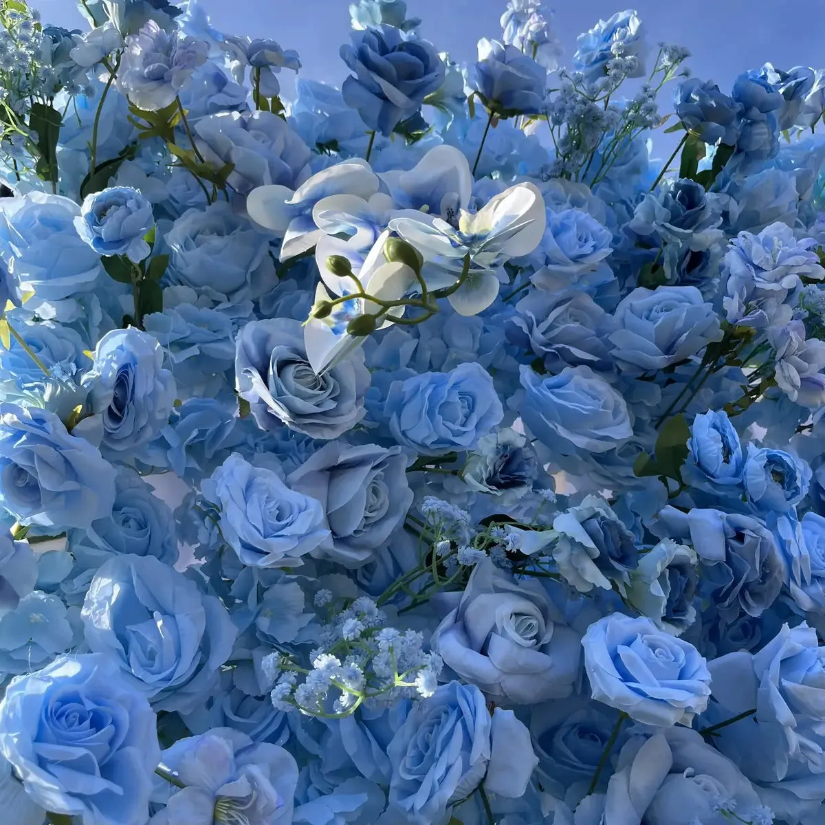 ybliouke زهرة جدار النسيج المتداول ستارة الستار