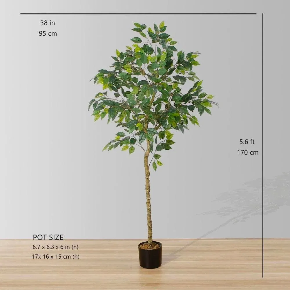 النبات المصطنع لشجرة Ficus Potted (أحجام متعددة)